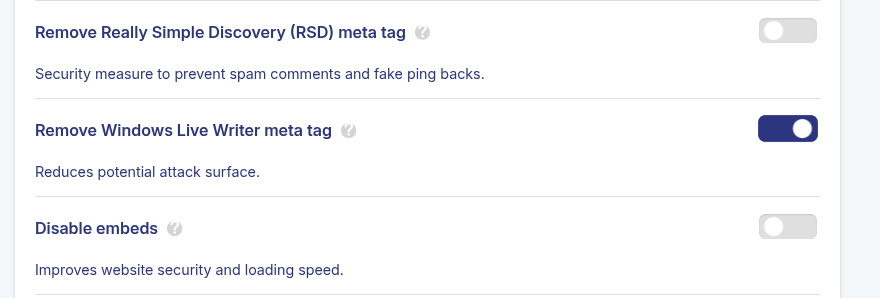 JetHost Total Care Remove Windows Live Writer meta tag