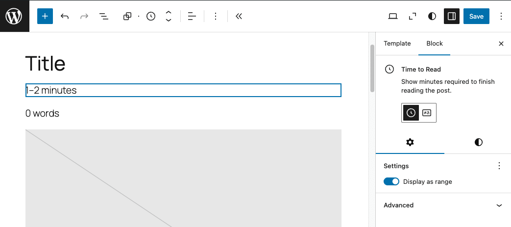 Time to read and Word Count блокове